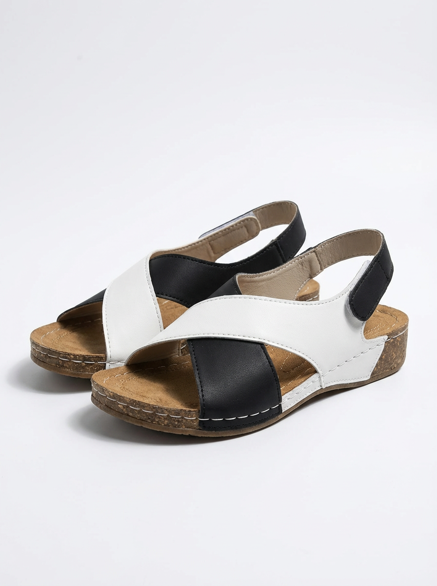 Livia women's ergonomic comfort sandal with shock-absorbing sole and flexible design