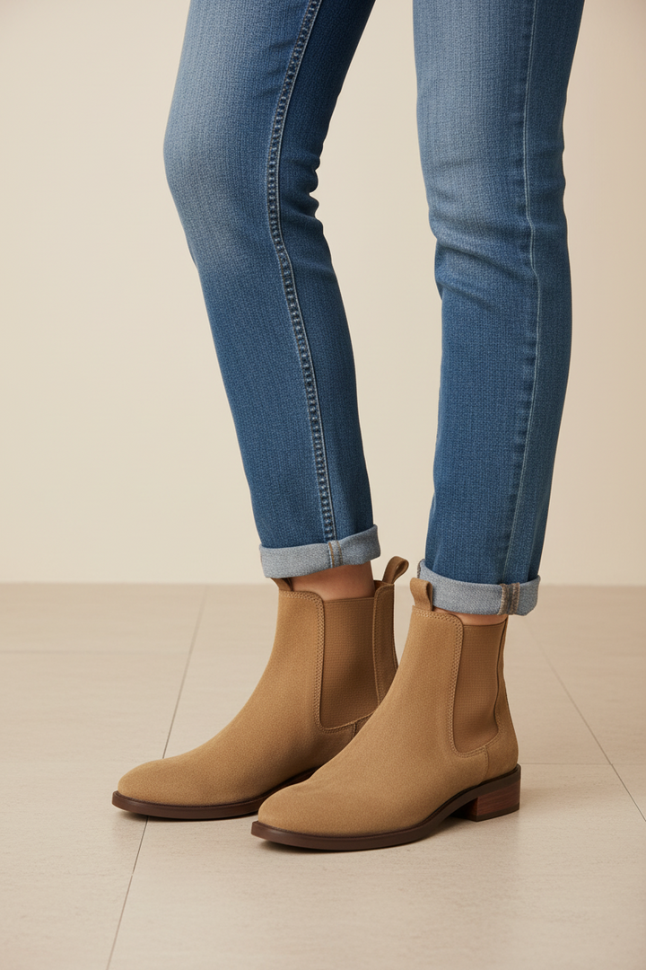 Tan Cognac Leather Chelsea Boots